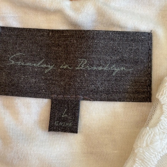 Anthropologie Sunday in Brooklyn L Ivory White Lace Tank Top Blouse - Picture 5 of 10
